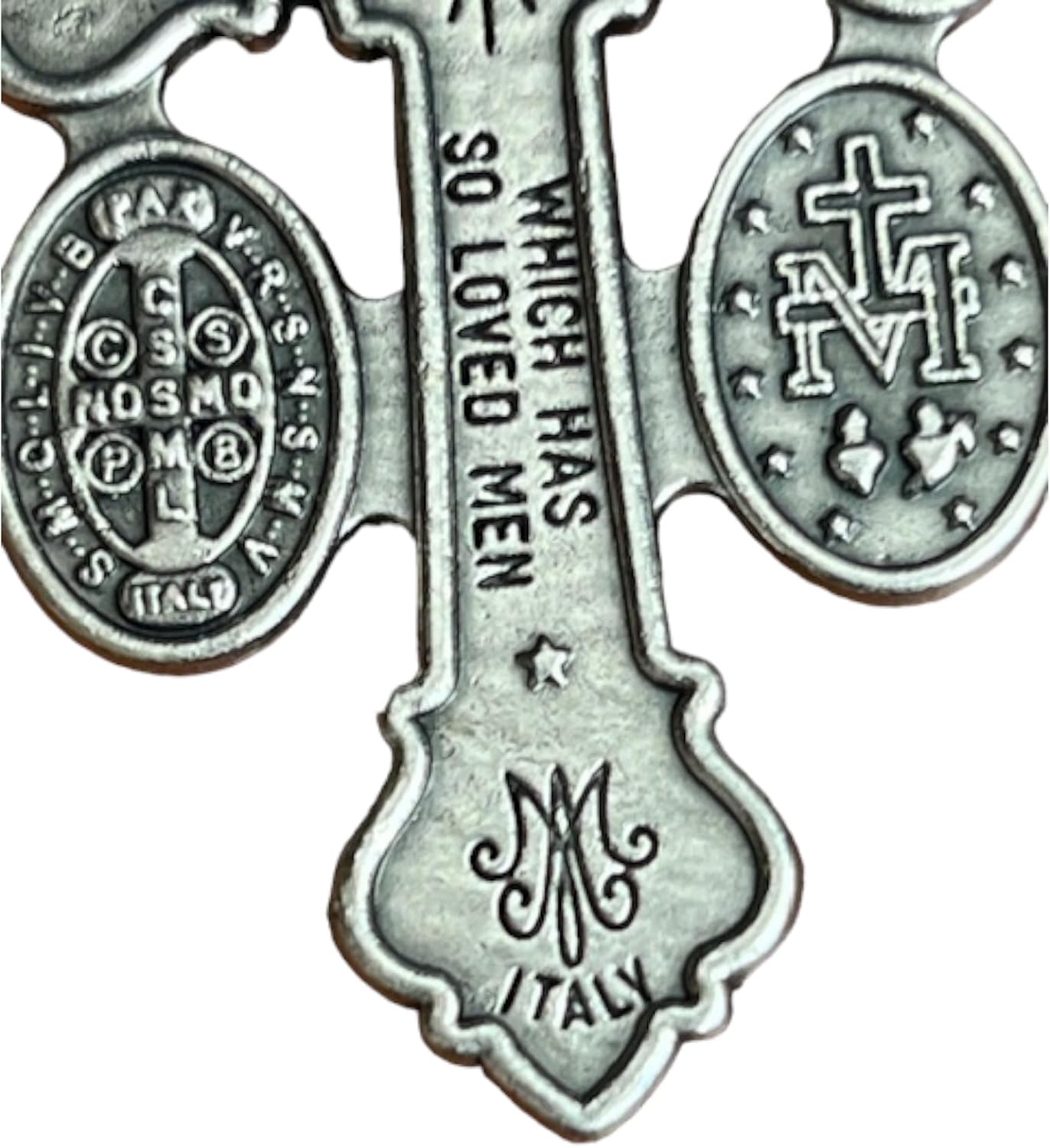 VILLAGE GIFT IMPORTERS Pardon Crucifix with St Benedict Medal and Miraculous Medal Triple Threat Crucifix Cross Made in Italy