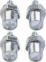 Vista 7 de Ampper Postes de carga de terminal de batería de latón macho de rosca M8, adaptador de poste de batería M8 (+/-) para extensión, paquete de 2