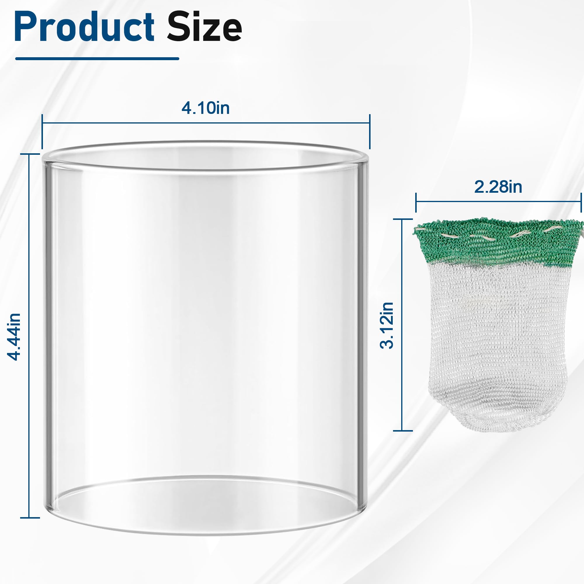 10 Pcs Propane Lantern Mantles with Lantern Globe Replacement Glass - Glass Globe Compatible with Coleman Fueled Lanterns, Propane Lantern Mantles Replacement Suitable for Outdoor Camping Lantern