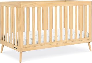 Delta Children Essex 4-in-1 Convertible Crib, GREENGUARD Gold Certified Natural Wood - JPMA Safe, Sustainable for Nursery