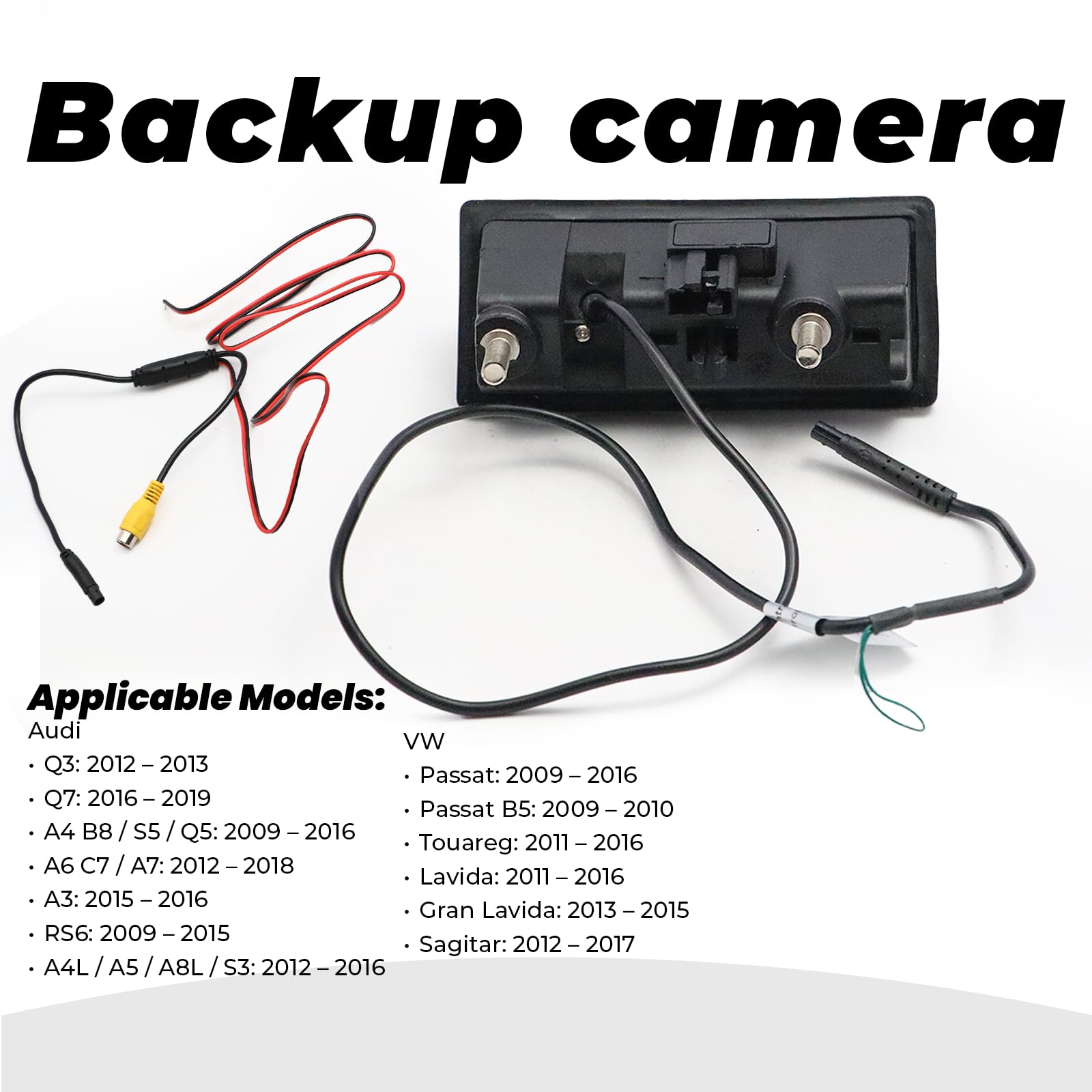 Cámara de visión Trasera dinámica AHD 1080P para Passat T0u-Areg Lavida Sagitar Phideon Caddy 4 Q3 Q7 A4 B8 S5 Q5 RS6 A4L A5 A8L S3 Cámara Trasera de Aparcamiento