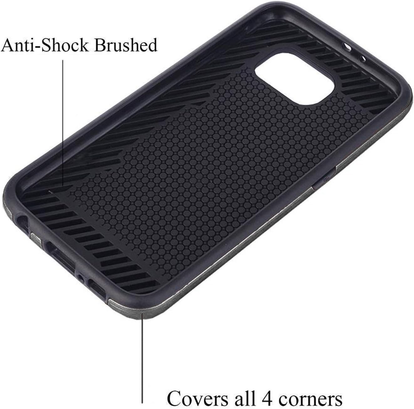 J.west Note 3 Case, Galaxy Note 3 Case, Note 3 Wallet Case with ID Card Slot Holder Rugged Rubber Heavy Duty Shock Absorbent Armor Hybrid Defender Shock Proof Case Cover Skin - Black