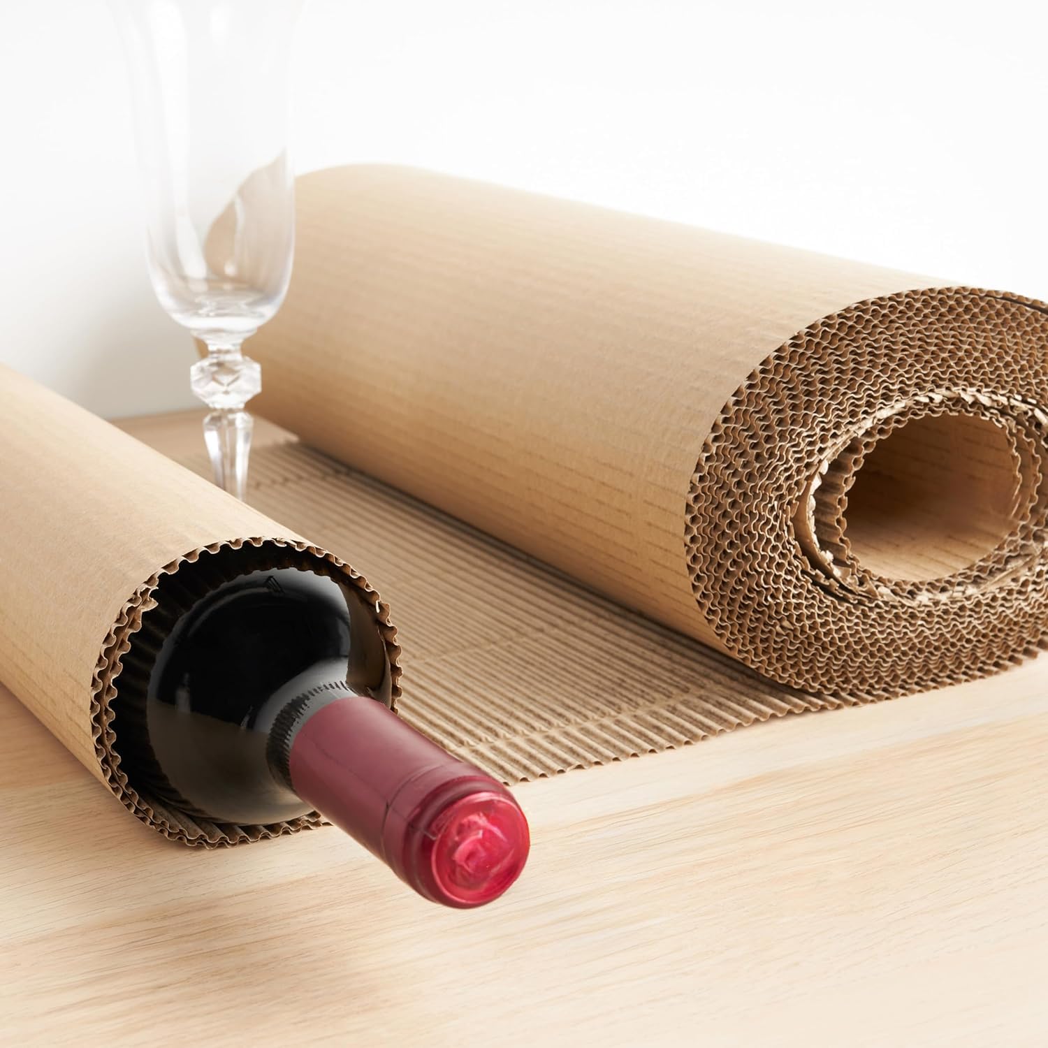 V1 TRADE Wellpappe Rolle 40cm x 10m - Rollenwellpappe 190g/m2 - Verpackungsmaterial für Sicheren Versand und Lagerung - Umweltfreundlich und Recyclebar