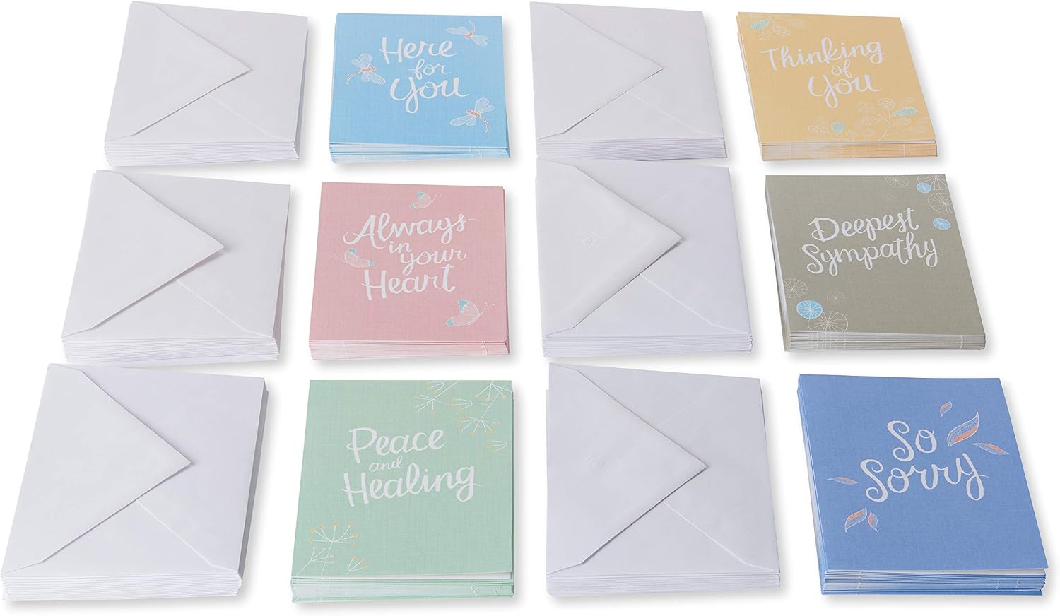 American Greetings Sympathy Cards Assortment, Hand-Lettered (48-Count)