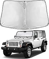 Vista 33 de EcoNour Parasol para parabrisas de camiones con bolsillo de almacenamiento Parasol reflectante de material 240T para protección contra rayos UV