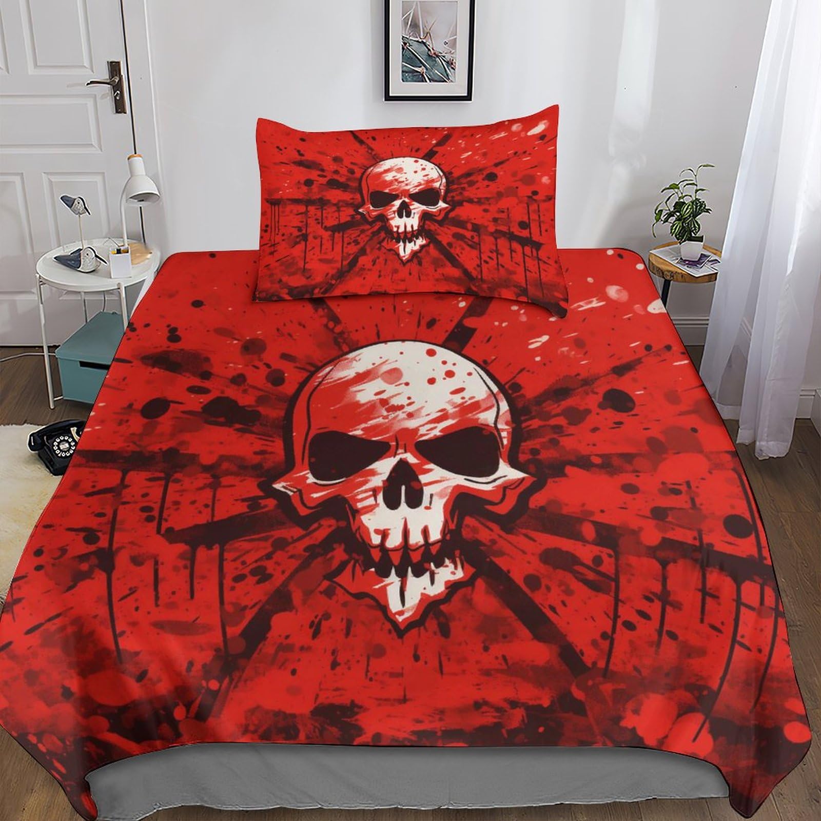 Housse de couette thriller IOFEER parure de lit pour chambre d'ado