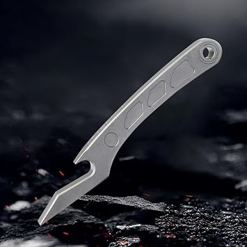 EDC Pry Bar Keychain Bottle Opener Compact Titanium Tool, Pocket sized and Multi functional