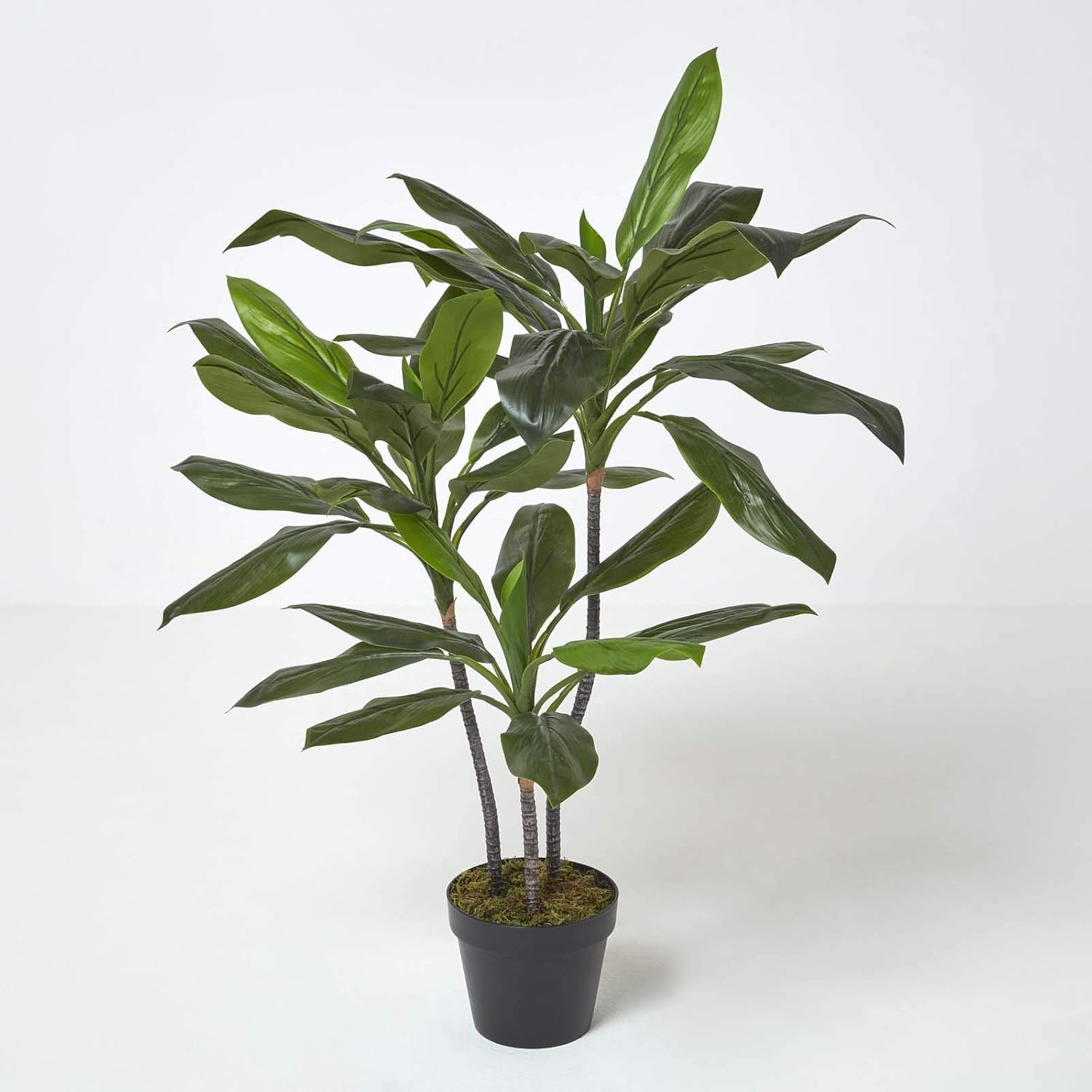 HOMESCAPES Large Artificial Cordyline Fruticosa Tree 100 cm Tall with Wood Effect Trunk Replica