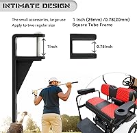 Vista 4 de XUANYUDG0769 Reposabrazos de carrito de golf con portavasos para EZGO TXT Club Car DS Precedent y Yamaha Kit de asiento trasero, marco de soporte