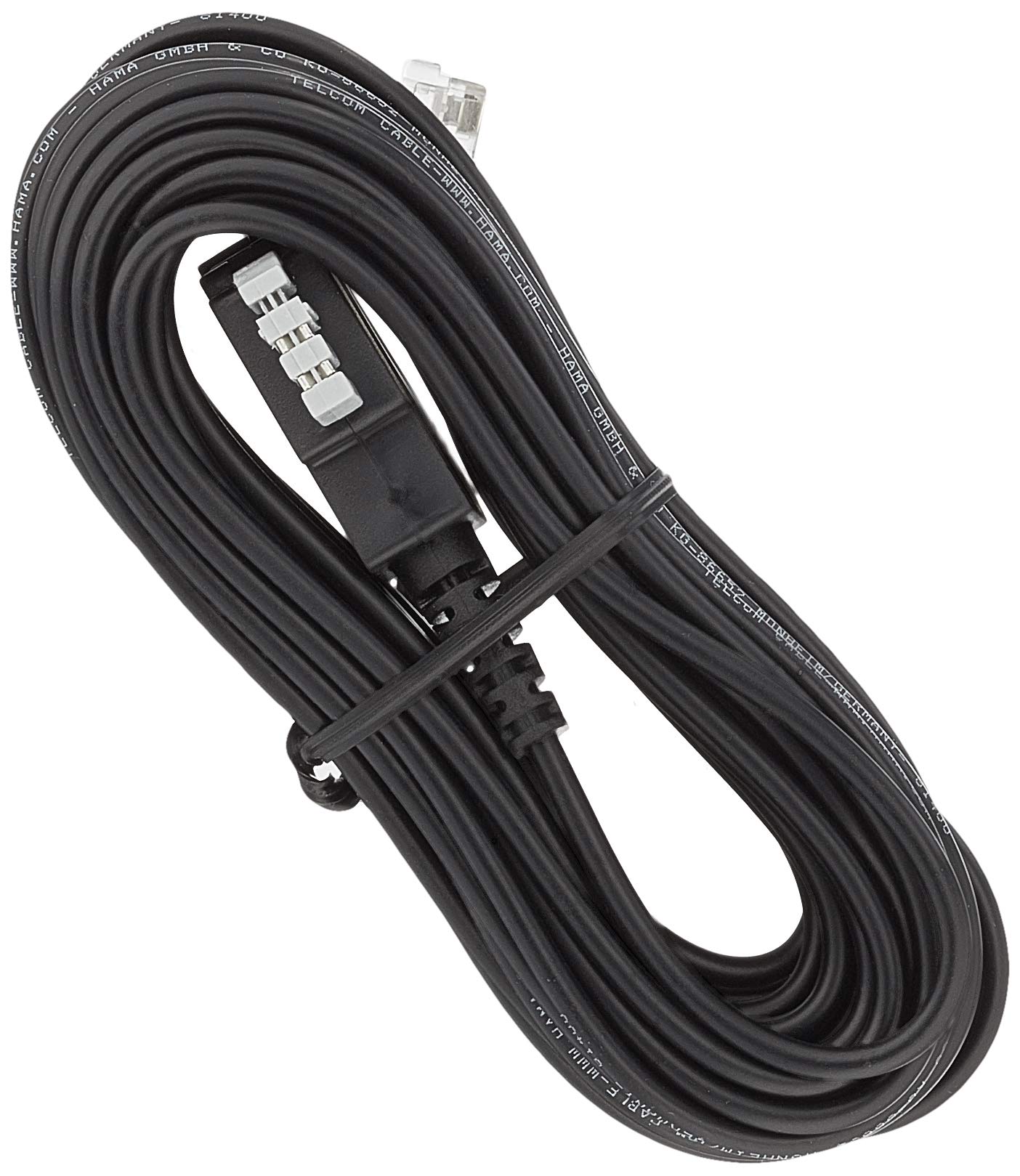 Cavo Hama Di Collegamento TAE-N A Spina Modulare 6p4c Per Modem E Telefono, 6 Metri, Nero