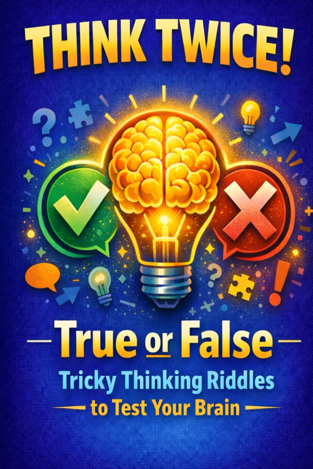 Think Twice! True or False: Tricky Thinking Riddles to Test Your Brain (Riddle books for kids and all ages)
