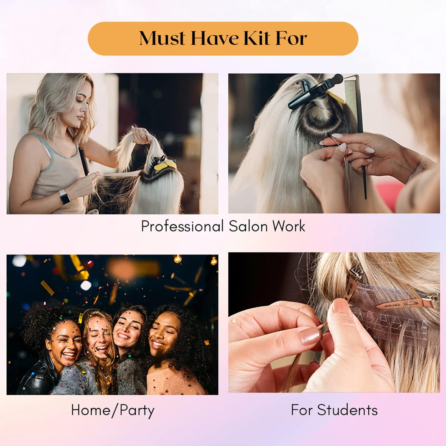 Quick Hair Braiding Tools Braid Aid Finger Parting Tool - Stainless Steel Stitch Braider for Beginners Durable Dreadlocks Wig & Installation of Human Extensions Braid Maker (Pack of 3)