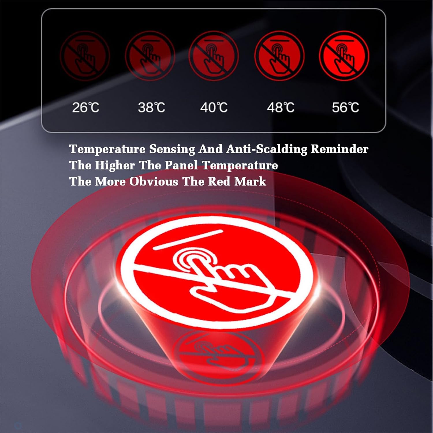 Gas Stove,kitchen Counter Top 5.2KW,Gas/LP Conversion,with Accidental Flameout Protection Device,for Home Kitchen(LPG)