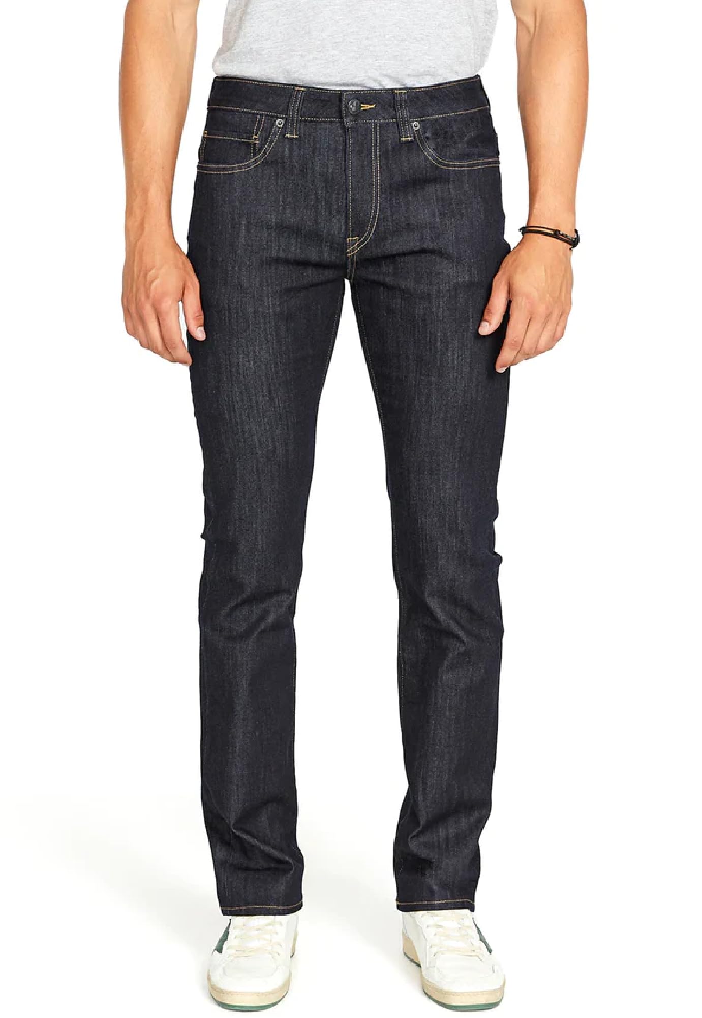 Buffalo David Bitton Men's Straight Six Jeans, Rinse Wash Indigo, 30W / 30L