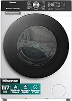 Hisense Lava e Seca, 11kg Lavagem/7kg Secagem, Wi-Fi, Steam, 13 Programas, Motor Inverter, Painel Touch, Branca WD3S11-127V