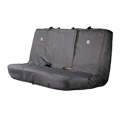 Carhartt Universal Fitted Nylon Duck Full-Size Bench Seat Cover, Gravel