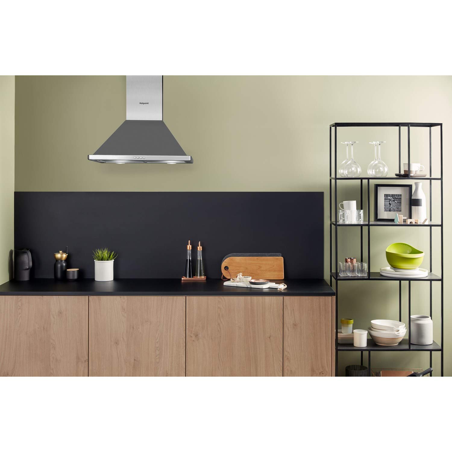 Hotpoint PHPN6.5FLMX Cappa da cucina in acciaio inox, 60 cm