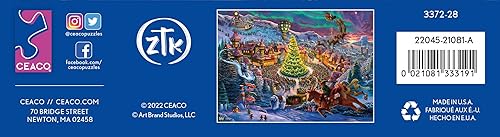 Miniatura 7 de Ceaco - Zac Kinkade - Navidad clásica - Polo Norte de Santa - Rompecabezas de 1000 piezas