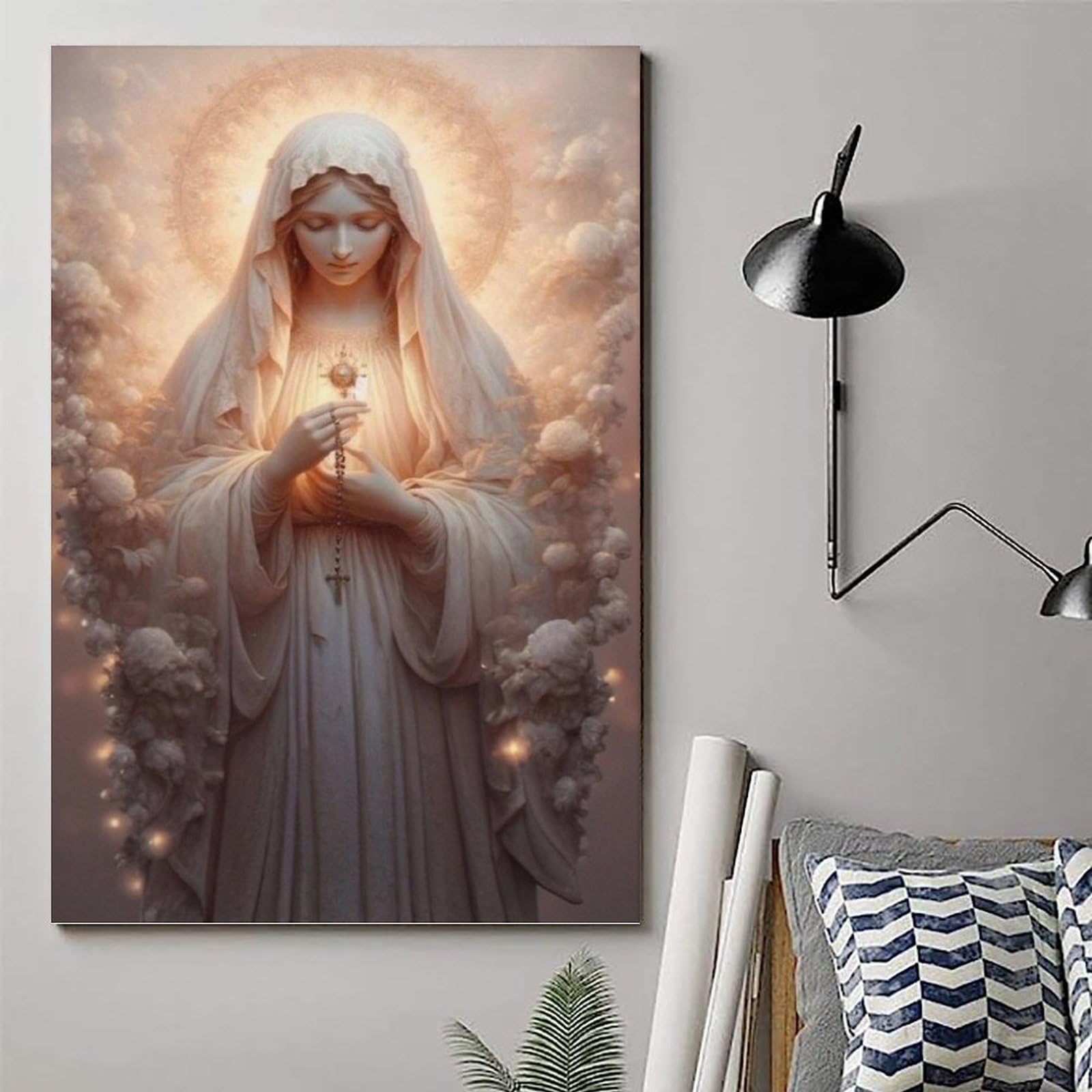 Amazon.co.jp: 聖母マリアの祈りのタイポグラフィポスター ポスター