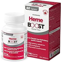 Hemeboost 11.6mg (232mg Heme Iron) I 60 Tablets | High Potency Natural Iron Supplement I High Absorption & Gentle on Stomach I Iron Pills for Adults & Safe for Use in Pregnancy