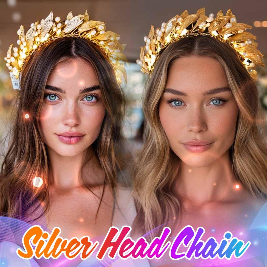 Unicra Light up Gold Leaf Headpiece Bridal Wedding Hair Accessories for Women - Image 4