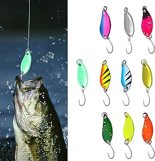 10 Pièces Cuillère Peche Truite, Cuillers Ondulante Truite 3cm, Kit en Métal Artificielle Appât de Pêche, Leurres Pêche Truite Brochet Saumon pour la pêche en Eau Douce et en Mer (2.5g)