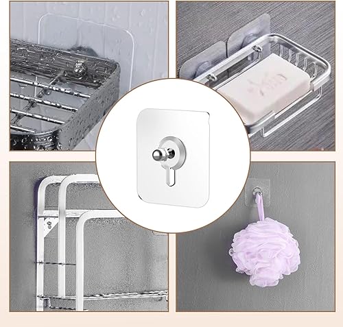 Miniatura 7 de 50 ganchos adhesivos sin clavos, adhesivos gratis, sin ganchos de taladro, carga máxima de 22 libras para colgar fotos en paredes