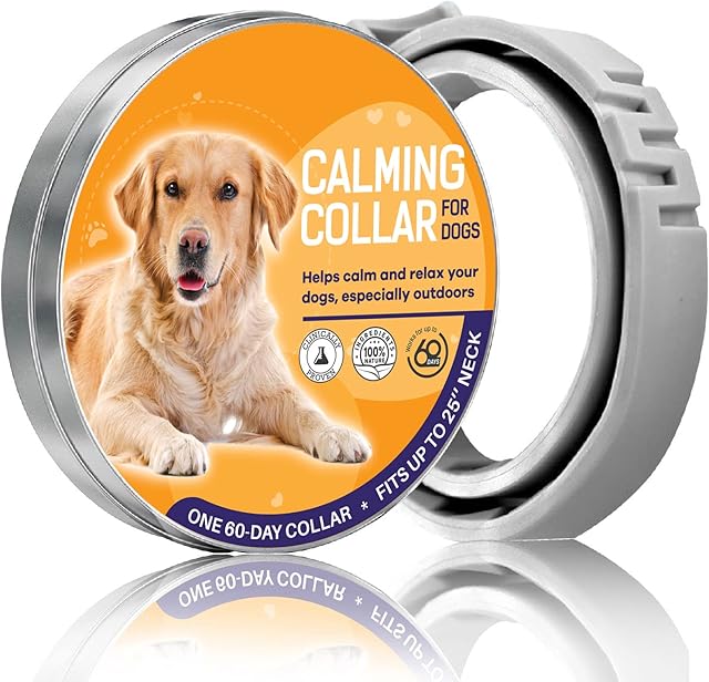 Calming Dog Collar 25 Inches - Adjustable Dog Anxiety Relief Collar - Calming Collar for Dogs - 100% Natural Pheromone Dog Collar - Waterproof Dog Calming Collar