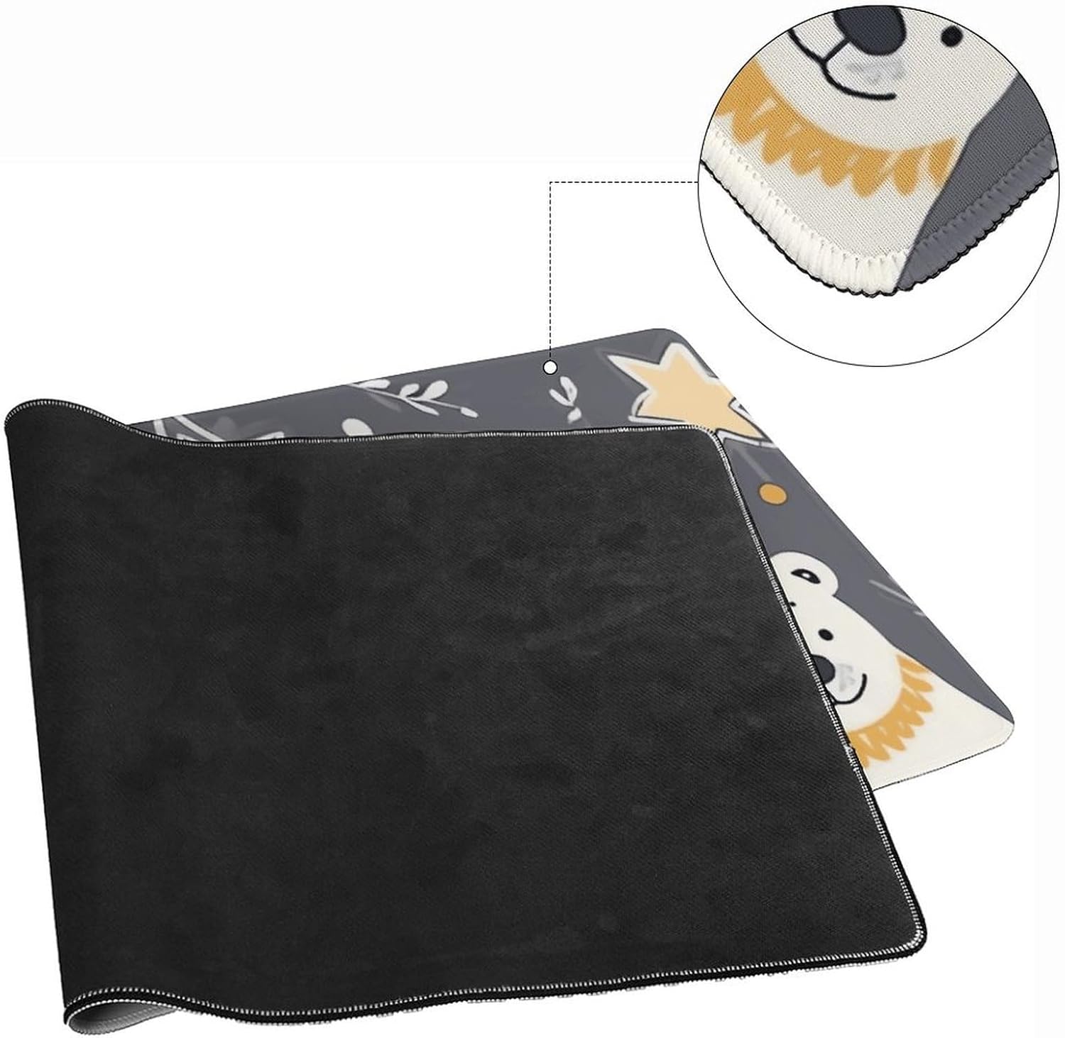 Large Mousepad Extended Gaming Mousepad Non Slip Base Waterproof Desk Mat with Stitched Edges Star Bear MouseMat Keyboard Mat for Home Office 40x90cm