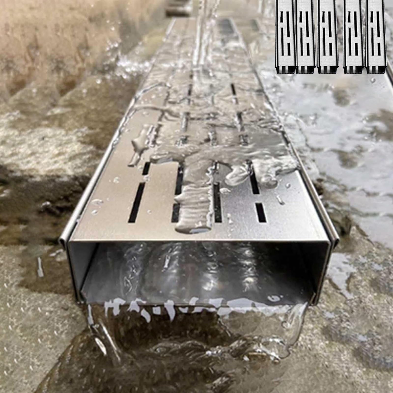 Éviter l'eau stagnante sur la terrasse avec le caniveau de drainage inox 304