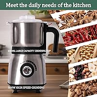 Vista 3 de Electric Grinder for Kitchen - 500W Grain Mill with 3 Stainless Steel Blades, Versatile Spice Grinder for Coffee, Grinding Spices, Bean, Grains