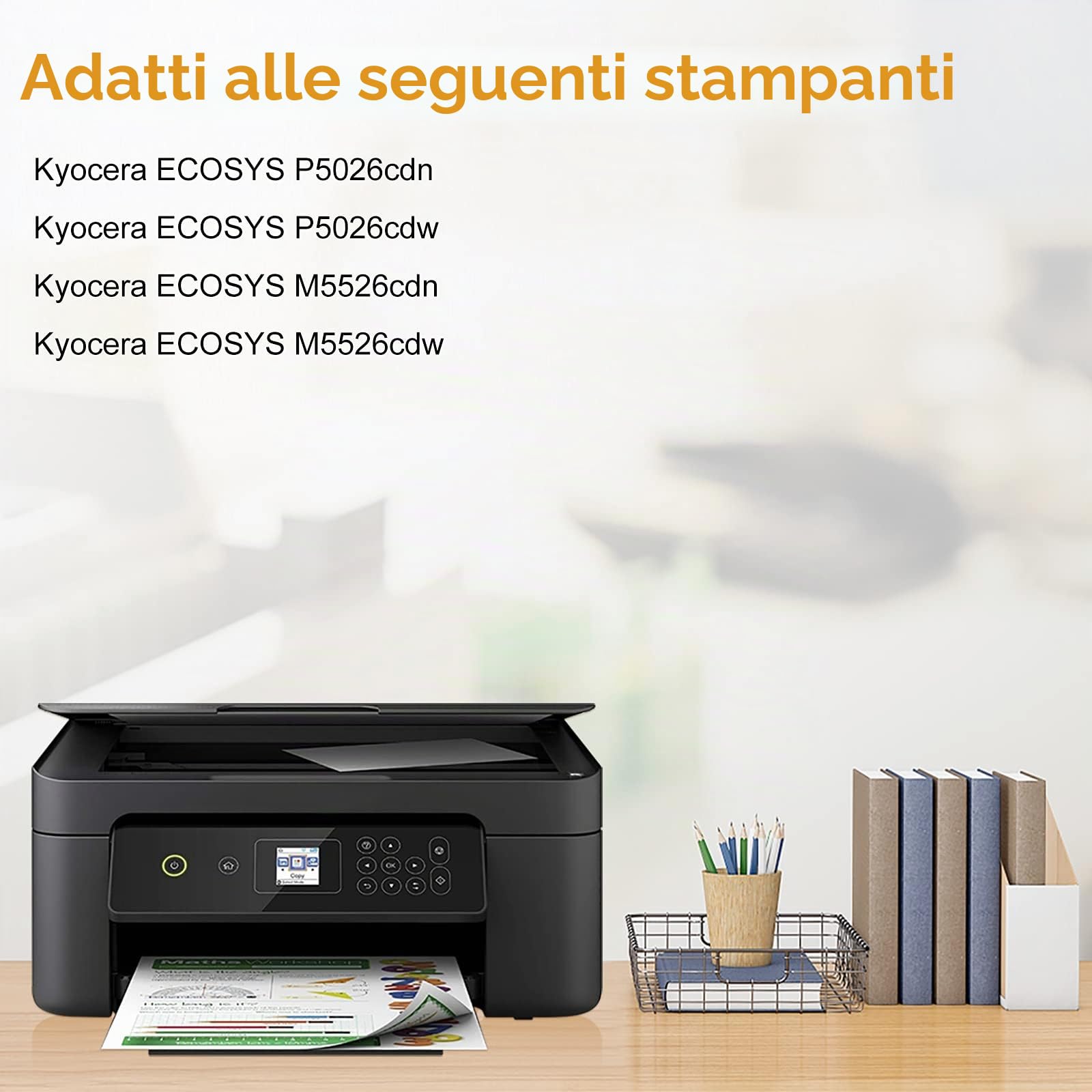 LeciRoba TK-5240 per Kyocera Ecosys P5026cdn P5026cdw, M5526cdn M5526cdw Stampanti (5 Pezzi: 2 Nero, 1 Ciano, 1 Magenta, 1 Giallo)