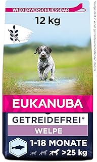 Eukanuba Welpenfutter getreidefrei mit Fisch für große Rassen - Trockenfutter ohne Getreide für Junior Hunde, 12 kg product image