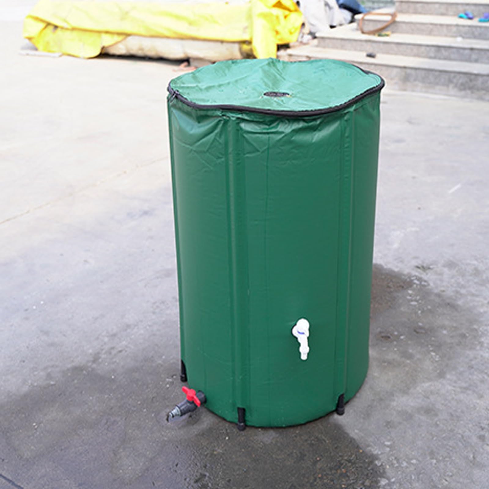 Cisterna Agua for Jardín ，Bidón con Grifo，depósito De Agua Portátil，Tecnología De Costura Termosellada, Impermeable, Tela Resistente, Resistente Al Desgaste Y Duradera.(Black,1000L)