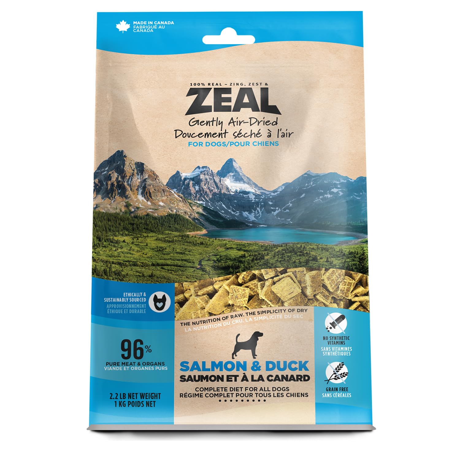 Zeal Air Dried Salmon Recipe Dry Dog Food - 2.2LB