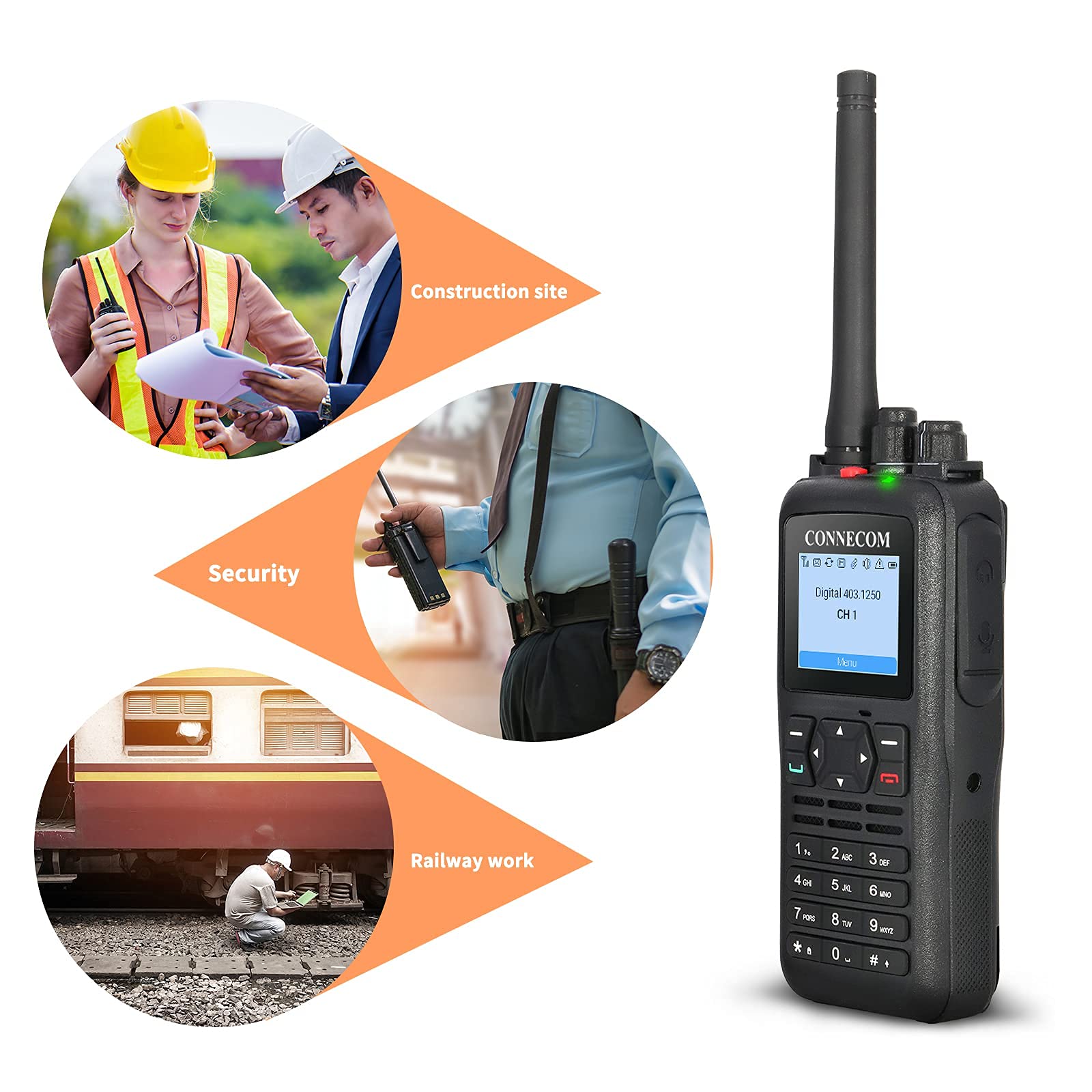 DMR Digital & Analog Two Way Radios Long Range Rechargeable