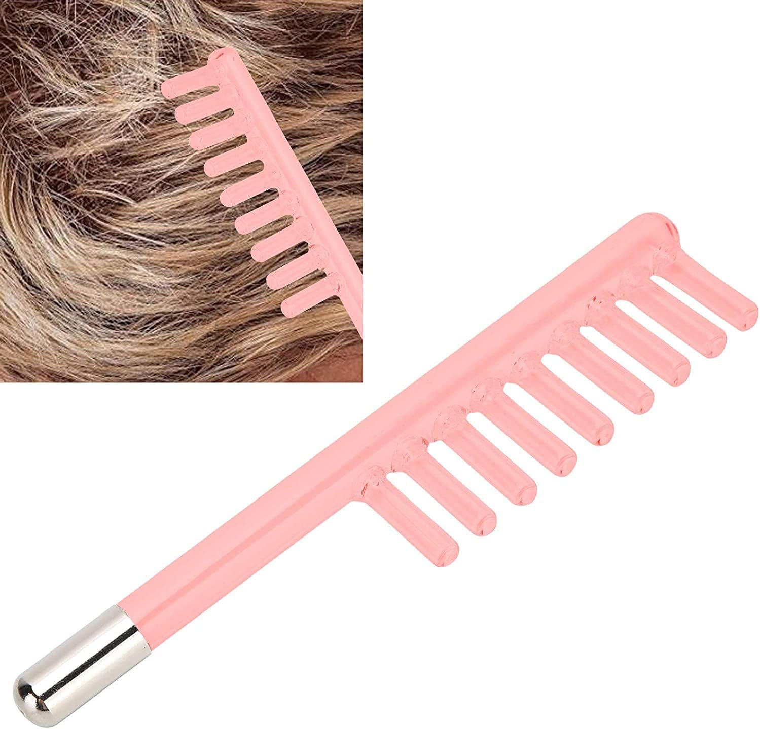 High Frequency Facial Machine, High Frequency ElectroAccessories Dandruff Removal Glass Comb Shaped Probe Red Light Brush Wand for Home Use : Beauty & Personal Care