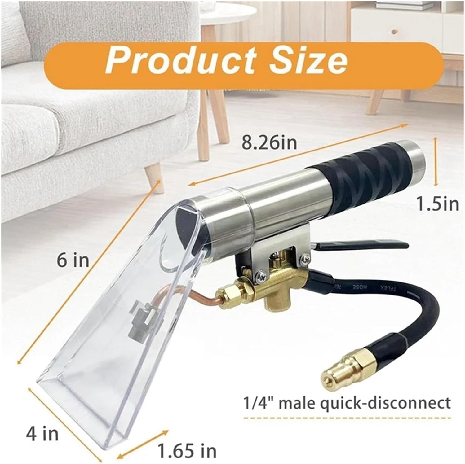 Vacuum Cleaner Extractors Upholstery and Auto Detailing Tool Hands Wand Extractor Hand Tool Carpet Cleaning Extractor with Clear Heads