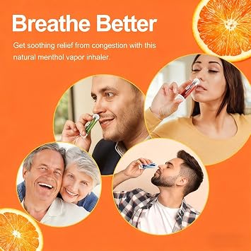 vamy Nose Inhaler Stick, Nasal Stick Boost Energy Set, Natural Mint Nasal Sticks for Breathing Enhance Focus & Breathe Better, Provides Fresh Cooling Sensation