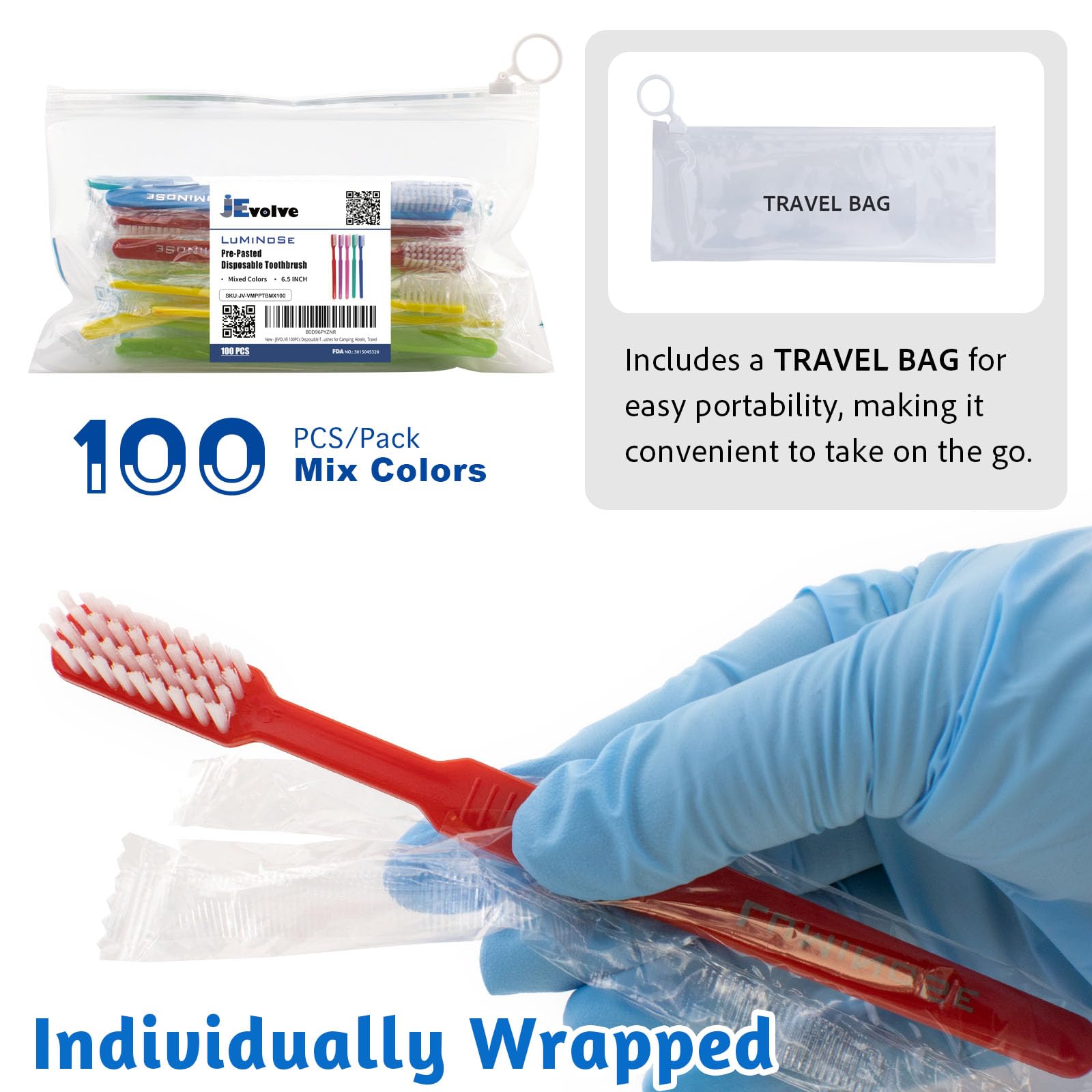200 spazzolini da denti usa e getta preincollati, comodi spazzolini da denti da viaggio, igiene orale portatile, pulizia in movimento, facile da usare, essenziali da viaggio, spazzolini