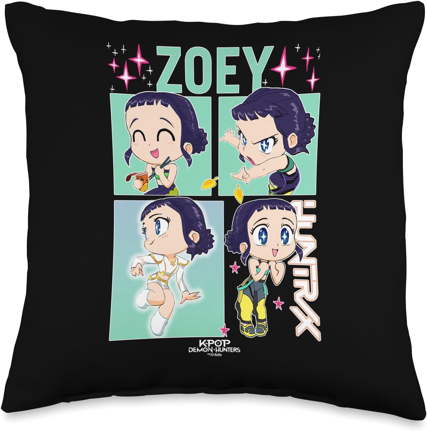 Kpop Demon Hunters Zoey Officially Licensed Throw Pillow