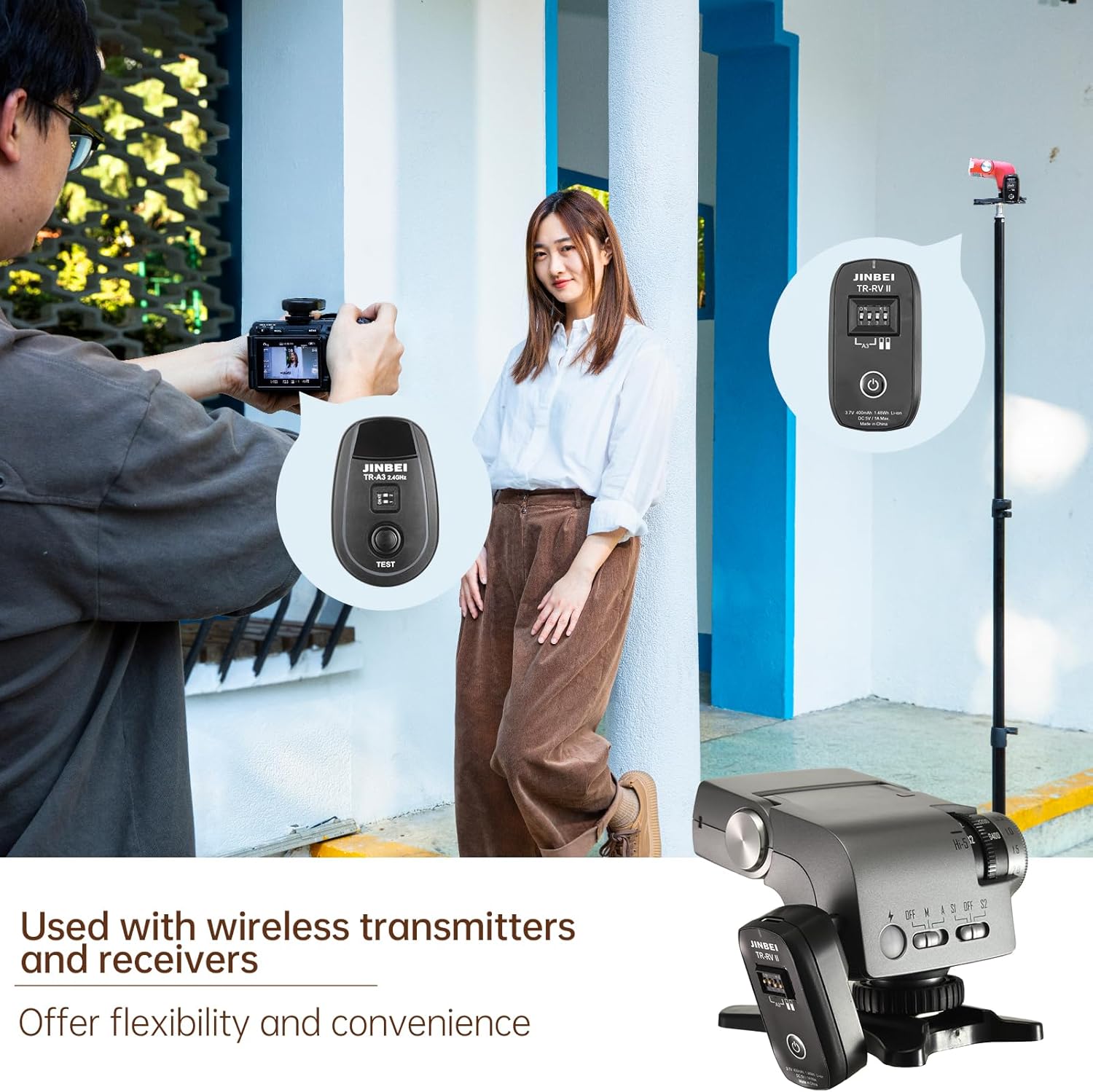 JINBEI TR-RVII USB-C charging port