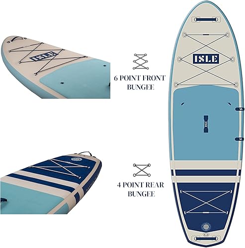 Miniatura 2 de ISLE Pioneer - Tabla de remo inflable y paquete de accesorios iSUP duradero ligero con postura ancha estable capacidad de 285 libras 10 pies 6