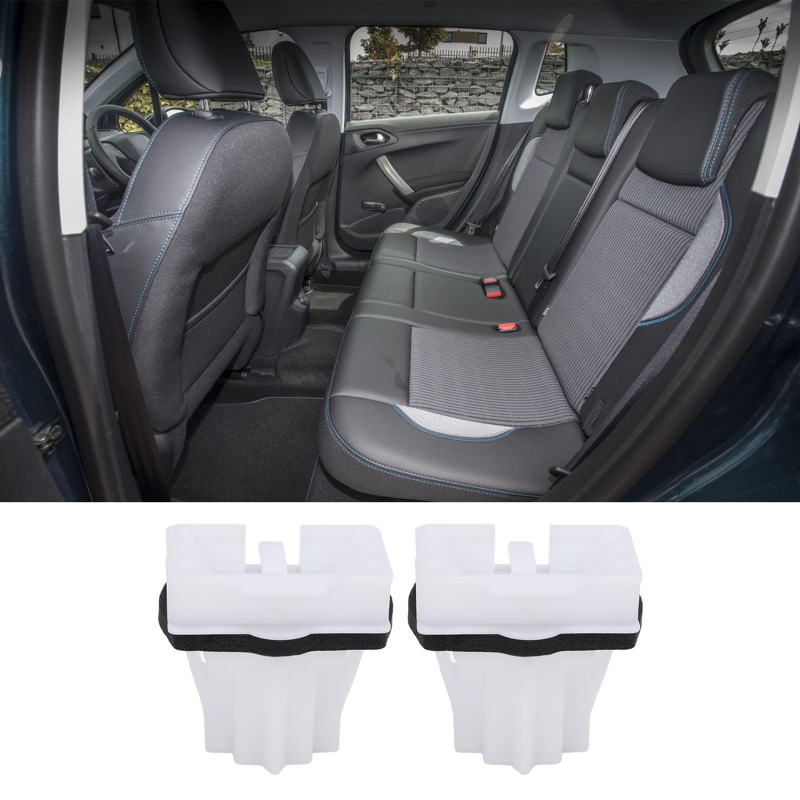 Clips De Fixation Pour Sièges Arrière Voiture - Lot De 2 Pièces, Référence 1609267180, Compatible Citroën C3 XR, C3L, C4 Aircross - 11