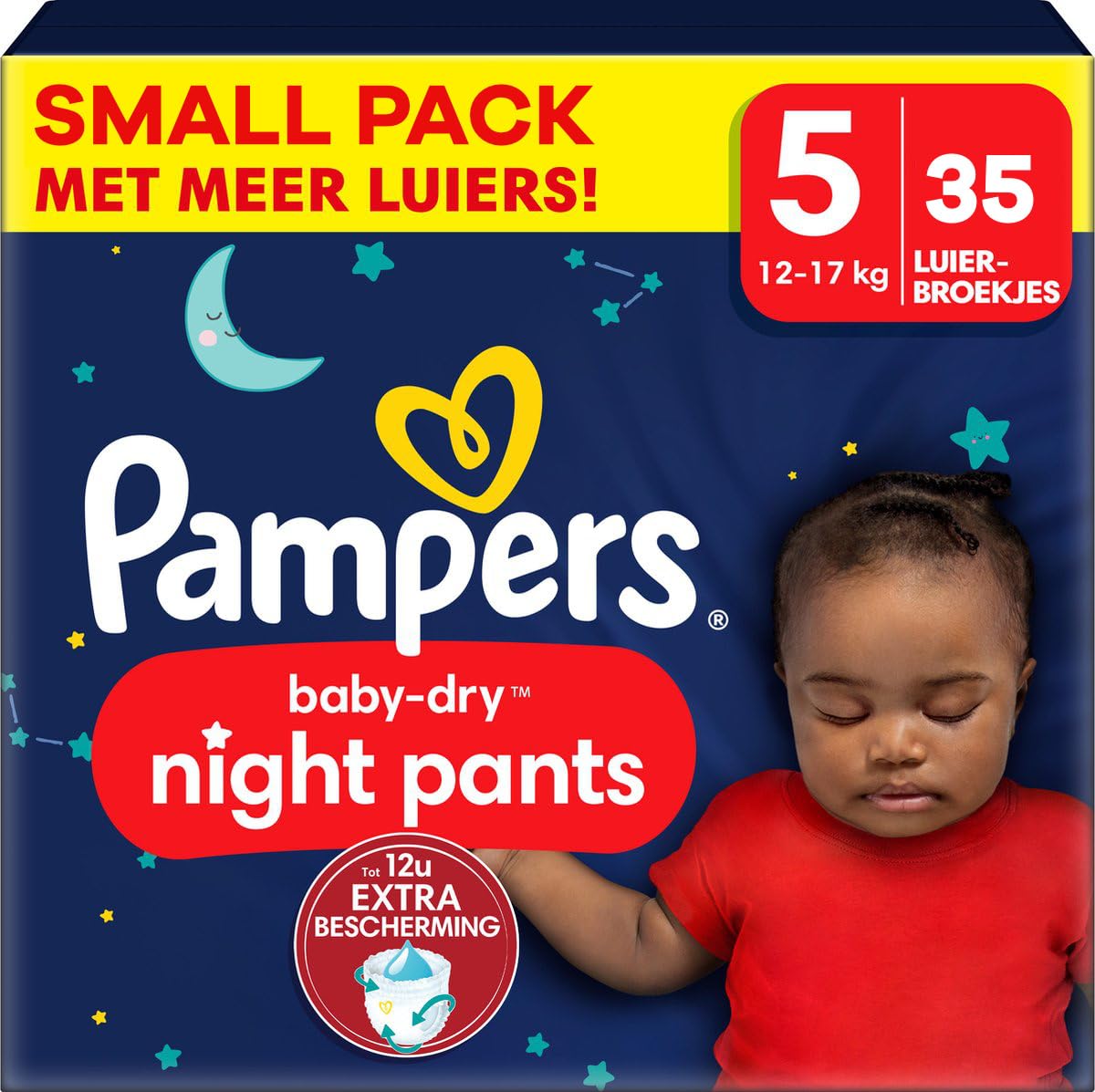 Pampers - Baby Dry Night Pants - Talla 5 - Paquete pequeño - 35pcs - 12/17KG