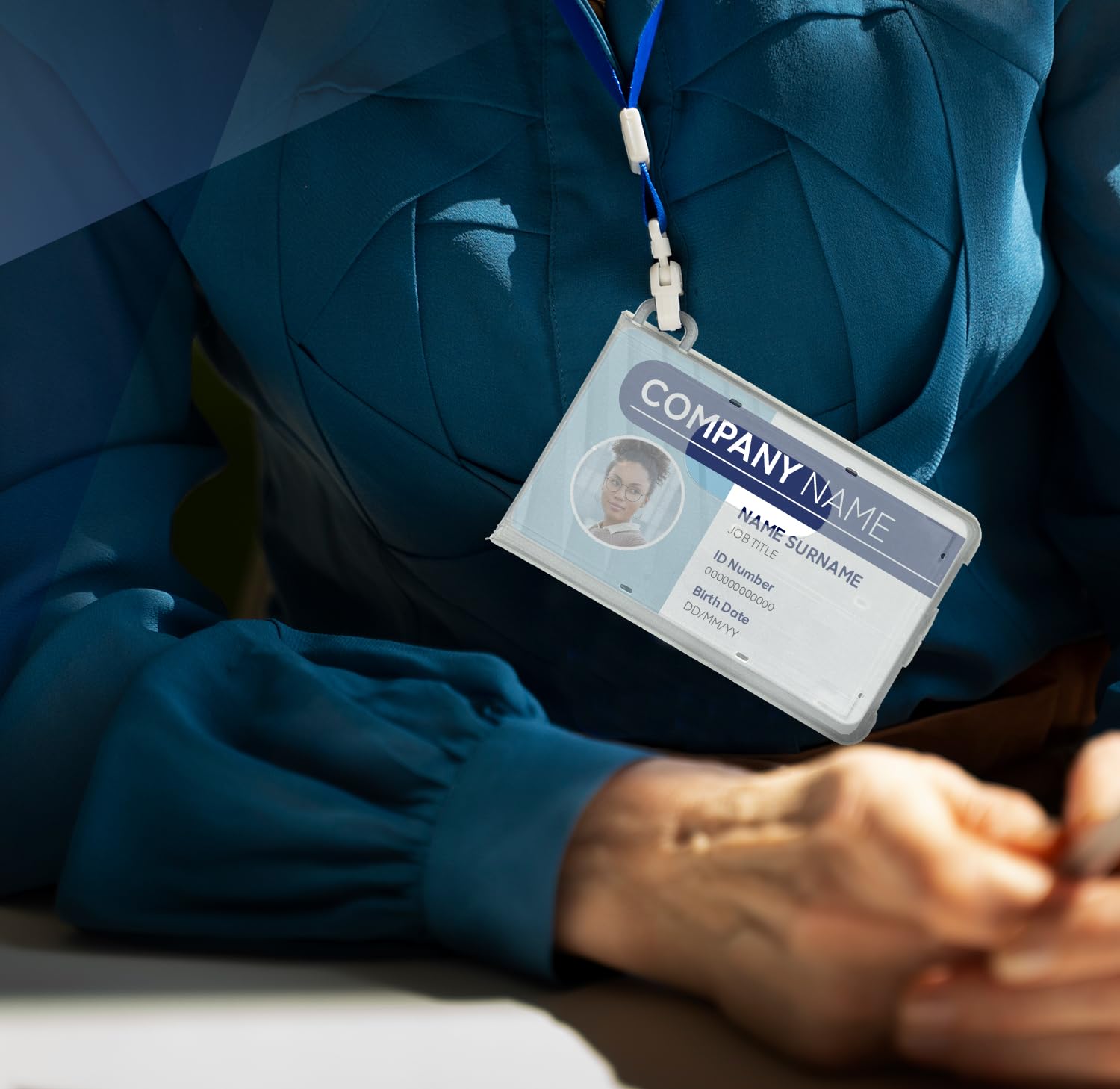 Molin - Tarjetero cerrado para tarjetas de identificación, ranura para el pulgar (100 unidades)