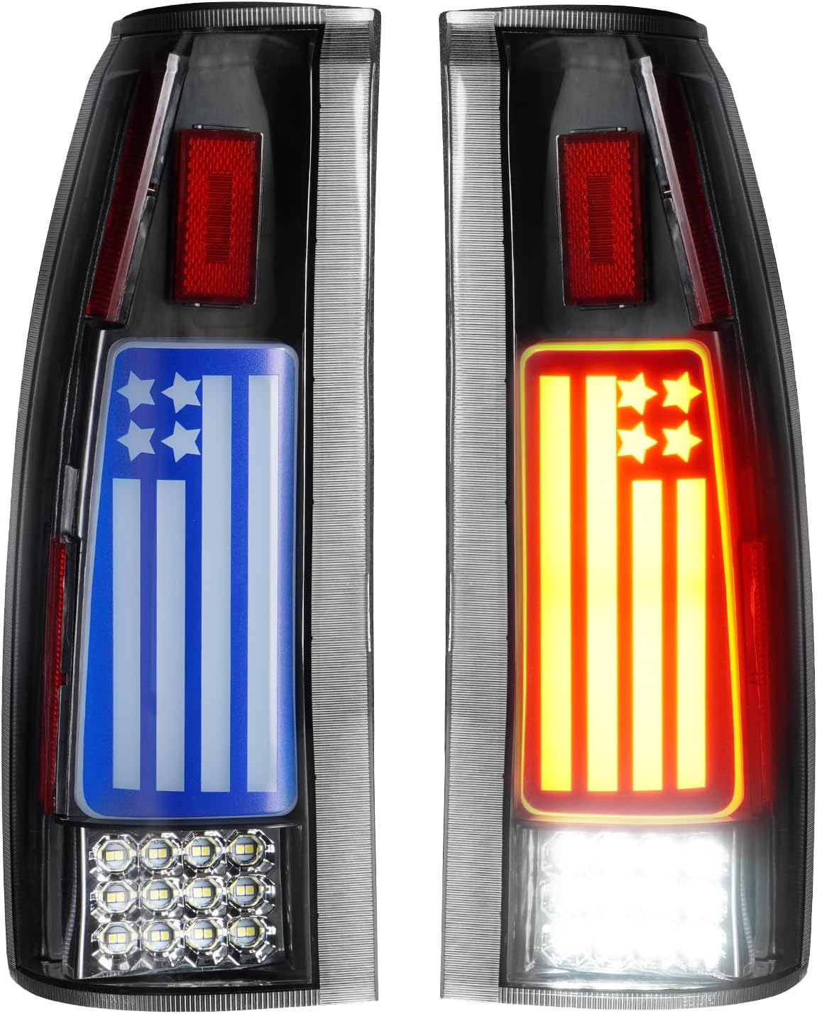 LED Tail Light Fit for Chevy & GMC C/K 1500 88-99, for C/K 2500 3500 88-00, for C/K 1500 2500 Suburban 92-99, for Blazer 92-94, for Tahoe 1995-1999, for Yukon, for Cadillac Escalade 99-00, Clear Lens