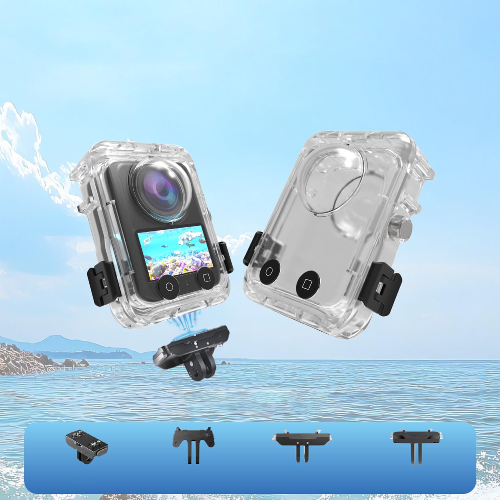 HTU Invisible Dive Case Quick Release Diving Protective Diving Case obudowa obudowa do Osmo 360 Action Camera Akcesoria