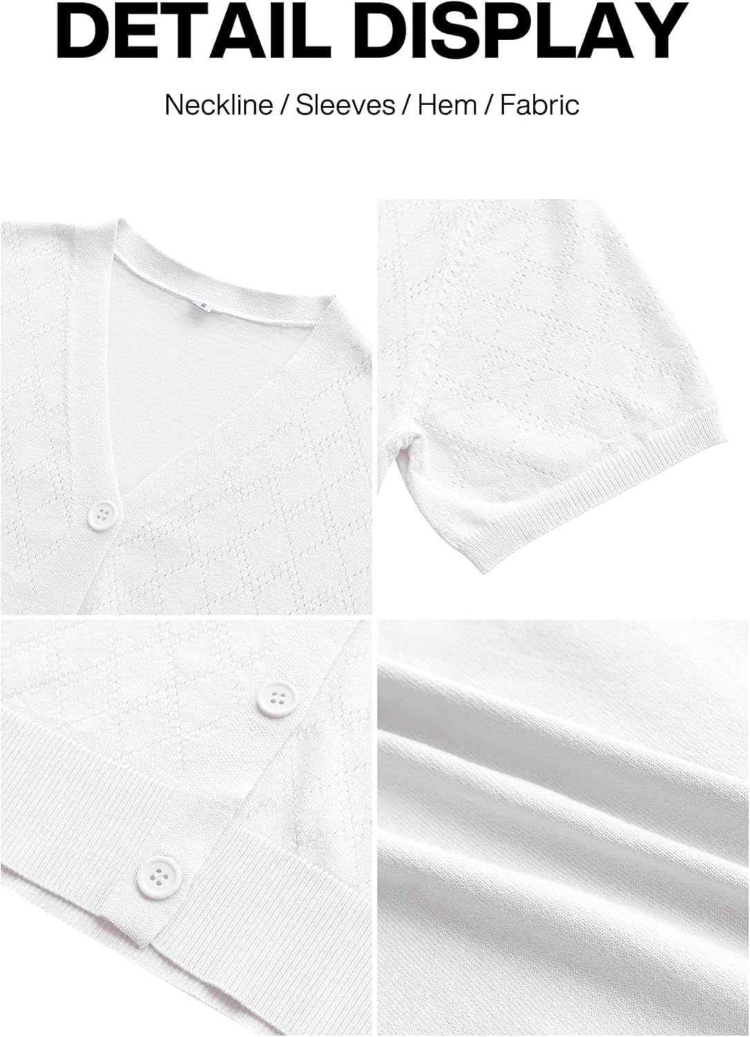 VIISHOW Short Sleeve Lightweight Summer Cardigan for Women, Button Down Open Front V Neck Crochet Knit Cropped Bolero Shrugs - Image 7