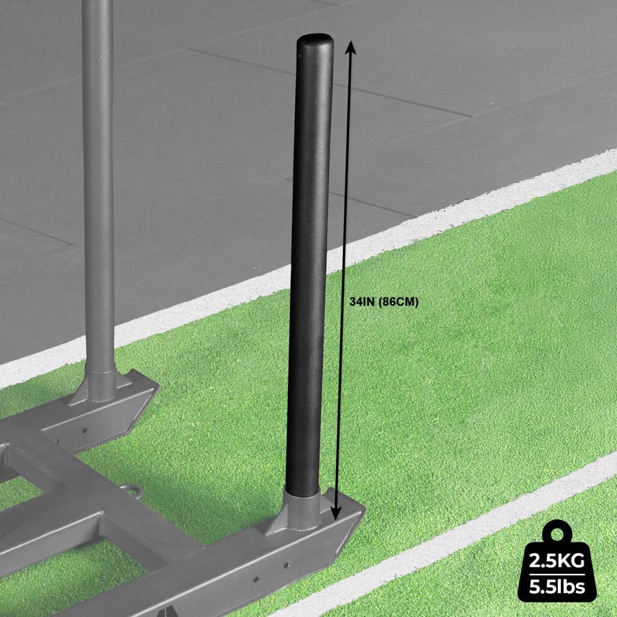 FORZA Competition Weight Sled | Heavy-Duty Steel Sled for Gym & HYROX Training – Removable Uprights with Optional Dual-Handle Attachment